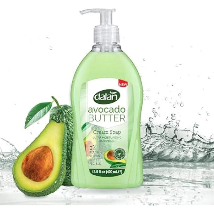 Dalan HAND WASH LIQUID SOAP | CREAM ULTRA MOISTURIZING LIQUID |%100 ORGANIC | PRODUCT OF TURKEY | HAND SOAP FOR NORMAL AND DRY HANDS | 400 ML EACH (PACK OF 3) (AVACADO BUTTER) - Image 2
